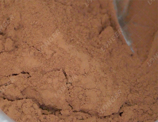 Linha de produção de cacau em pó