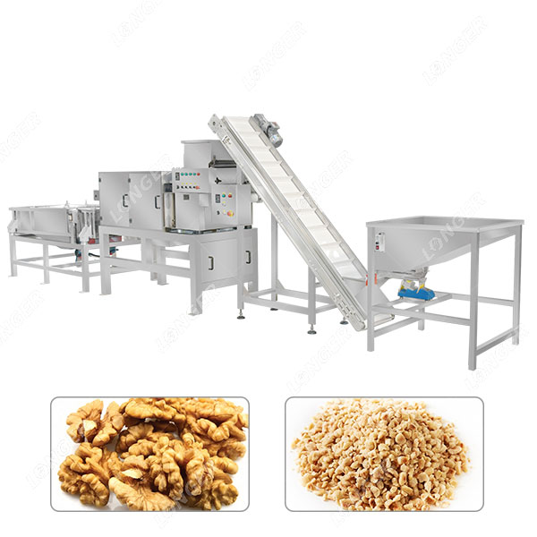 Máquina industrial de corte de nozes e castanhas de caju