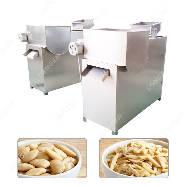 Máquina de corte de lascas de amêndoas 100 kg/h