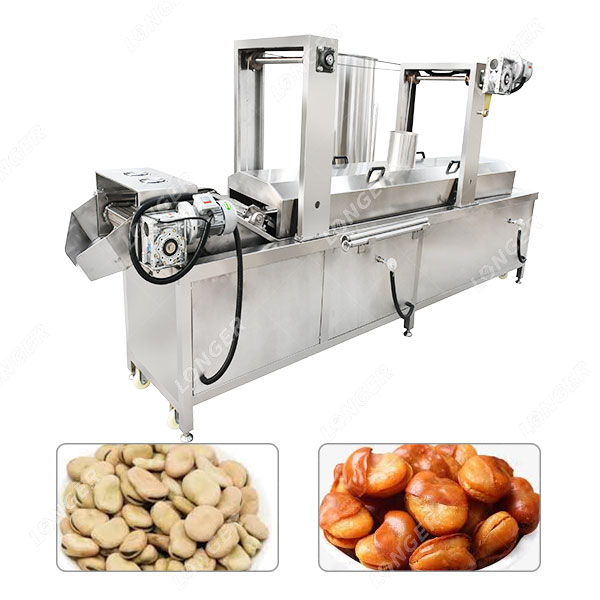 Máquina de fritura contínua de feijão a gás elétrica de 500 kg.jpg