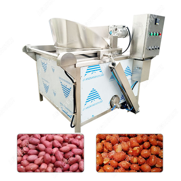 Máquina industrial de fritura de amendoim com economia de óleo