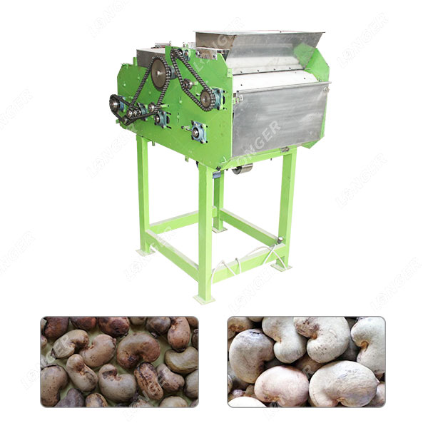 Máquina de corte de casca de castanha de caju crua de 200 kg/h