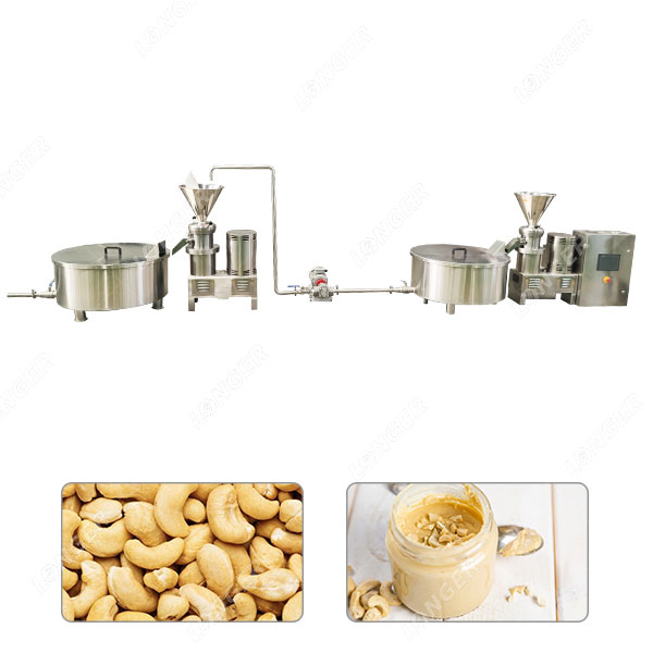 Linha de produção de manteiga de caju de pequena produção
