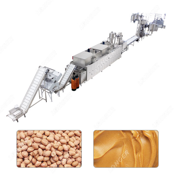 Linha automática de produção de manteiga de amendoim 500 kg/h