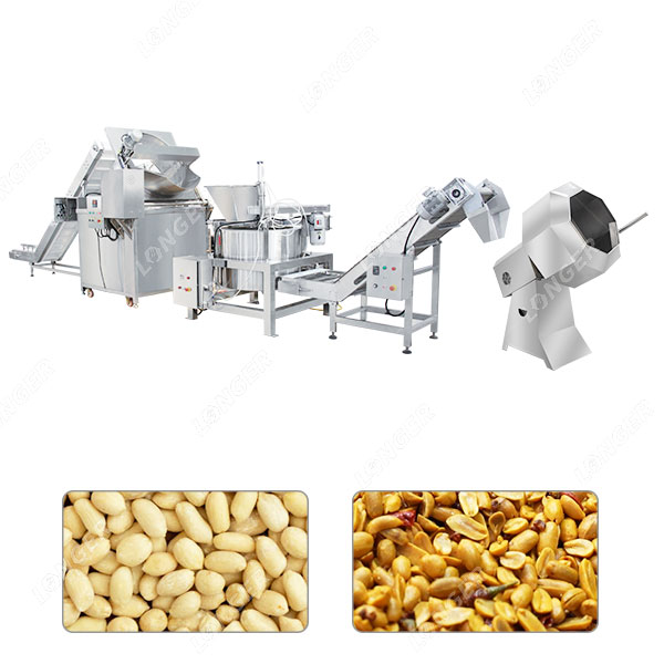 Linha completa de processamento de amendoim frito picante
